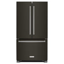 KitchenAid 36-inch, 20 cu. ft. French 3-Door Refrigerator with Interior Water Dispenser KRFC300EBS IMAGE 1