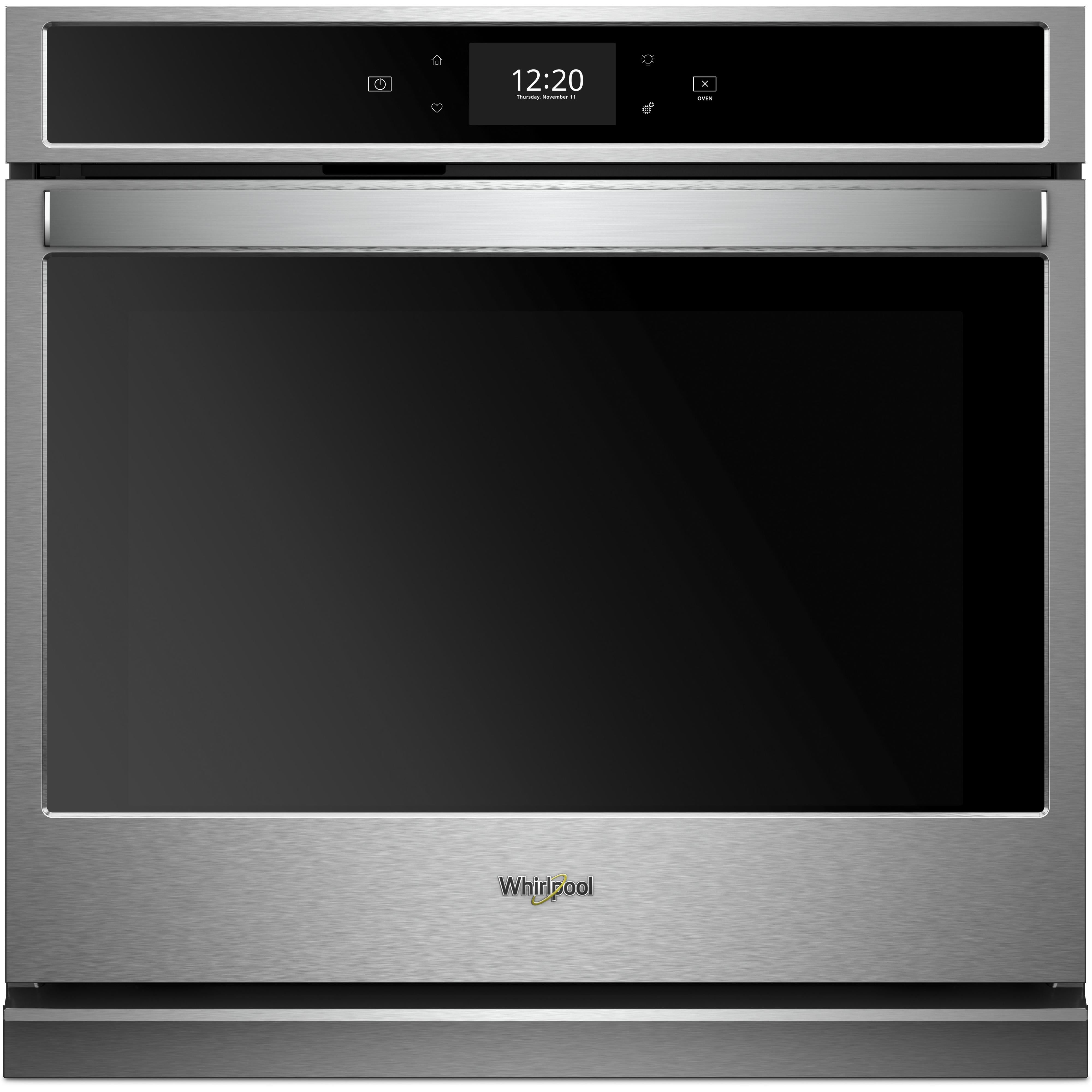Whirlpool 30" 5.0 cu. ft. Smart Single Convection Wall Oven with Air Fry, Stainless Steel (WOS72EC0HS)