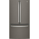 GE 36-inch, 27 cu.ft. Freestanding French 3-Door Refrigerator with Internal Water Dispenser GNE27JMMES IMAGE 1