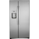 GE 36-inch, 25.1 cu.ft. Freestanding Side-by-Side Refrigerator with Water and Ice Dispensing System GSS25IYNFS IMAGE 1