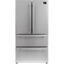Forno 36-inch, 19.2 cu.ft. Freestanding French 4-Door with Interior Ice Maker FFRBI1820-36SB IMAGE 1