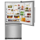 KitchenAid Réfrigérateur à congélateur inférieur de 30 po, 19 pi cu KRBR109ESS - Germain Larivière
