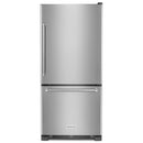 KitchenAid Réfrigérateur à congélateur inférieur de 30 po, 19 pi cu KRBR109ESS - Germain Larivière