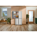 KitchenAid Réfrigérateur quatre portes avec porte à deux battants à profondeur de comptoir de 36 pouces, 19,4 pi. cu. avec distributeur d'eau et de glaçons KRQC736RPS - Germain Larivière