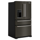KitchenAid Réfrigérateur quatre portes avec porte à deux battants de 36 pouces avec système d'eau et de glaçons externe KRMF536RBS - Germain Larivière