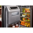 KitchenAid Réfrigérateur quatre portes avec porte à deux battants de 36 pouces avec système d'eau et de glaçons externe KRMF536RBS - Germain Larivière