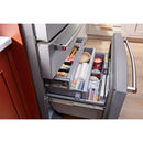 KitchenAid Réfrigérateur quatre portes avec porte à deux battants de 36 pouces avec système d'eau et de glaçons externe KRMF536RPS - Germain Larivière