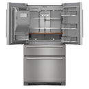 KitchenAid Réfrigérateur quatre portes avec porte à deux battants de 36 pouces avec système d'eau et de glaçons externe KRMF536RPS - Germain Larivière