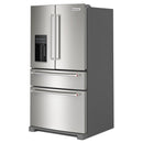 KitchenAid Réfrigérateur quatre portes avec porte à deux battants de 36 pouces avec système d'eau et de glaçons externe KRMF536RPS - Germain Larivière