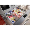 KitchenAid Réfrigérateur quatre portes avec porte à deux battants de 36 pouces avec système d'eau et de glaçons externe KRMF536RPS - Germain Larivière
