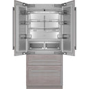 Thermador Réfrigérateur quatre portes avec porte à deux battants intégré de 36 pouces, 18,9 pi. cu. avec Home Connect T36IT100NP - Germain Larivière