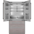 Thermador Réfrigérateur quatre portes avec porte à deux battants intégré de 42 pouces, 23,1 pi. cu. avec Home Connect T42IT100NP - Germain Larivière