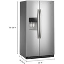 Whirlpool Réfrigérateur côte - à - côte de 36 pouces avec distributeur d'eau et de glace WRSF6536RZ - Germain Larivière