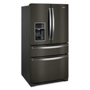 Whirlpool Réfrigérateur quatre portes avec porte à deux battants de 36 pouces, 26,2 pi. cu. avec distributeur d'eau et de glaçons externe WRMF7736PV - Germain Larivière