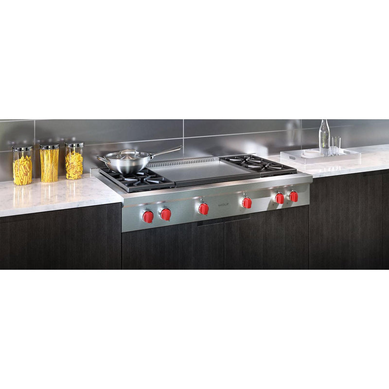 Wolf 48-inch Gas Rangetop SRT484DG-LP IMAGE 2