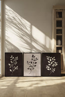 TRIO FEUILLAGE BRUN (3 Œuvres sur toile étirée)