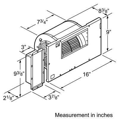 Thermador 600 CFM Internal Hood Blower VTN600F IMAGE 2