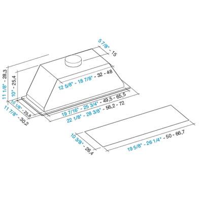 Falmec 22-inch Mara Built-in Range Insert FIMAR22B6SS IMAGE 2