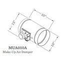  Zephyr Ventilation Accessories Dampers MUA010A IMAGE 1
