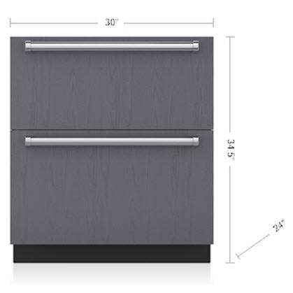 Sub-Zero 4.9 cu.ft. Drawers Freezer with Ice Maker ID-30FI IMAGE 2