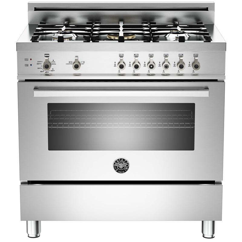 Bertazzoni 36-inch Freestanding Gas Range PRO36 5 GAS X V IMAGE 1