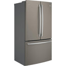  GE Profile 36-inch, 23.1 cu. ft. Counter-Depth French 3-Door Refrigerator with Ice and Water PWE23KMKES IMAGE 2