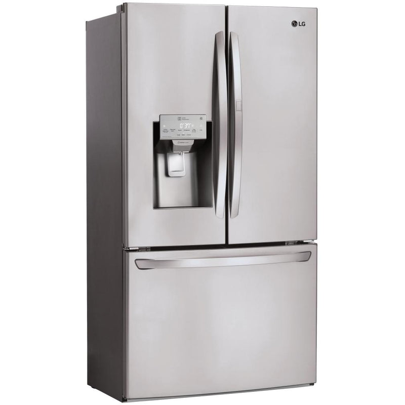  LG 36-inch, 27.7 cu.ft. Freestanding French 3-Door Refrigerator with SmartThinQ® Technology LFXS28566S IMAGE 2