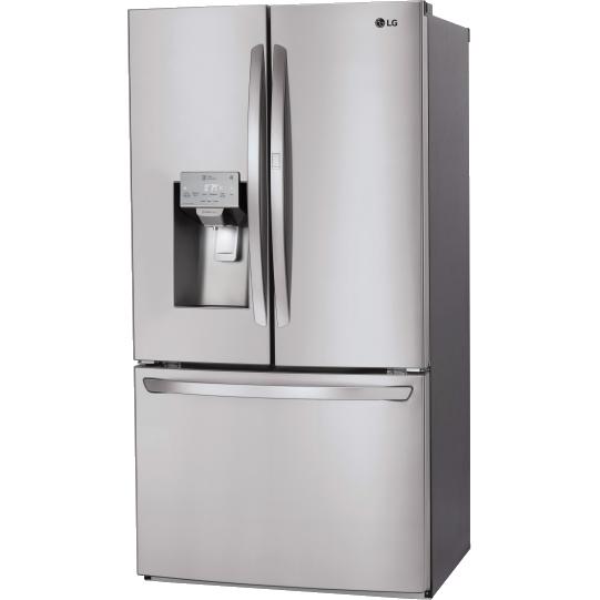  LG 36-inch, 27.7 cu.ft. Freestanding French 3-Door Refrigerator with SmartThinQ® Technology LFXS28566S IMAGE 3