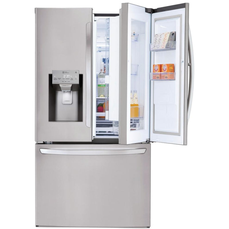  LG 36-inch, 27.7 cu.ft. Freestanding French 3-Door Refrigerator with SmartThinQ® Technology LFXS28566S IMAGE 4