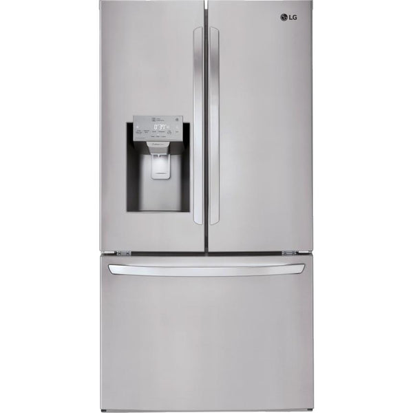  LG 36-inch, 27.9 cu.ft. Freestanding French 3-Door Refrigerator with Slim SpacePlus® Ice System LFXS28968S IMAGE 1