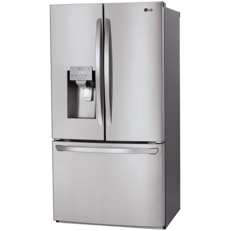  LG 36-inch, 27.9 cu.ft. Freestanding French 3-Door Refrigerator with Slim SpacePlus® Ice System LFXS28968S IMAGE 3