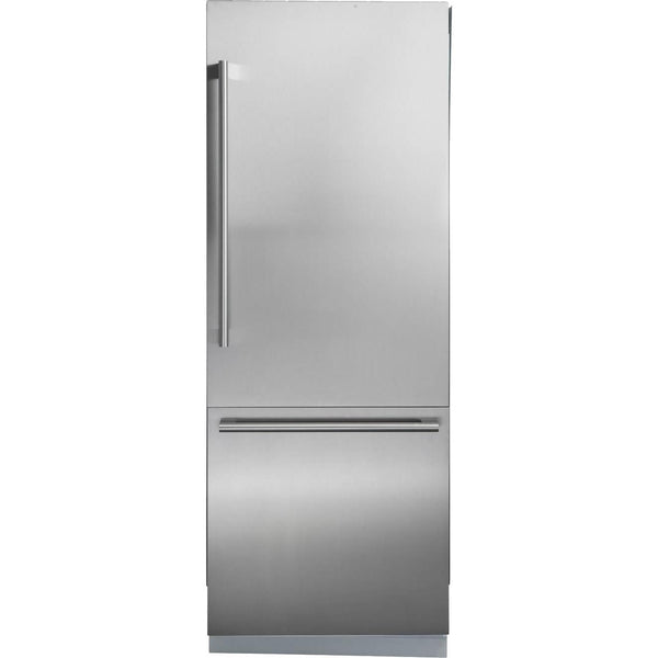 Blomberg 30-inch, 16.4 cu.ft. Built-In Bottom Freezer Refrigerator with Automatic Ice Machine BRFB1920SS IMAGE 1