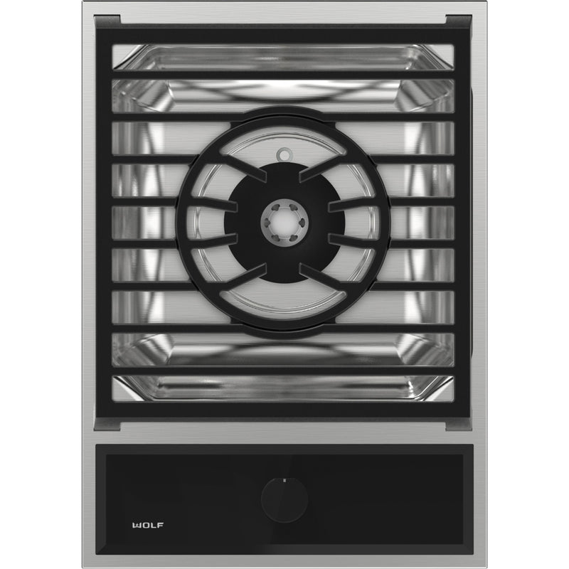 Wolf 15-inch Built-in Gas Cooktop MM15TF/S/LP IMAGE 1