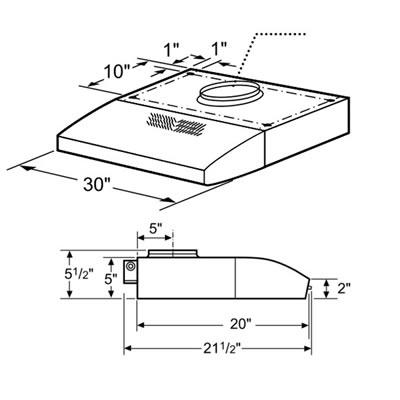 Bosch 30-inch Under-Cabinet Range Hood DUH30252UC IMAGE 2