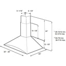 Elica 30-inch Foglia Wall Mount Range Hood EFG630S1 IMAGE 3