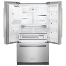  KitchenAid 36-inch, 26.8 cu. ft. Freestanding French Door 3-Door Refrigerator with Exterior Ice and Water Dispensing System KRFF507HPS IMAGE 4