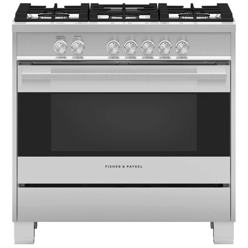 Fisher & Paykel 36-inch Freestanding Gas Range with AeroTech™ Technology OR36SDG4X1 IMAGE 1