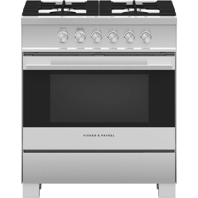 Fisher & Paykel 30-inch Freestanding Gas Range with  AeroTech™ Technology OR30SDG4X1 IMAGE 1