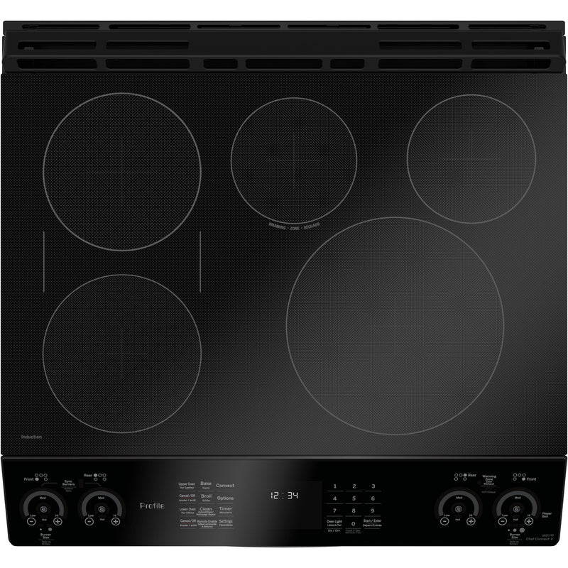 GE Profile 30-inch Slide-in Electric Induction Range PCHS920BMTS IMAGE 4