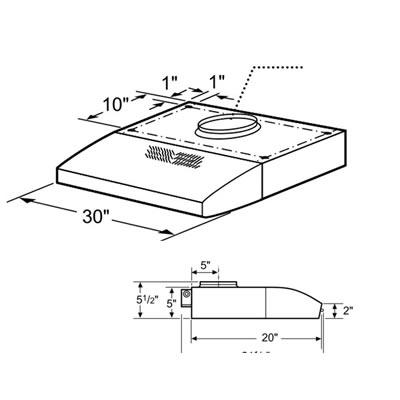 Bosch 30-inch Under-Cabinet Range Hood DUH30152UC IMAGE 2