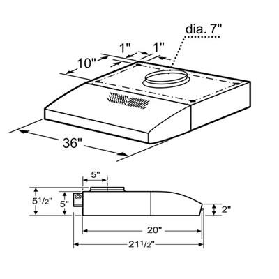 Bosch 36-inch Under-Cabinet Range Hood DUH36152UC IMAGE 2