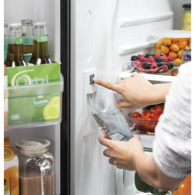 GE 36-inch, 27 cu.ft. Freestanding French 3-Door Refrigerator with Internal Water Dispenser GNE27JGMBB IMAGE 3