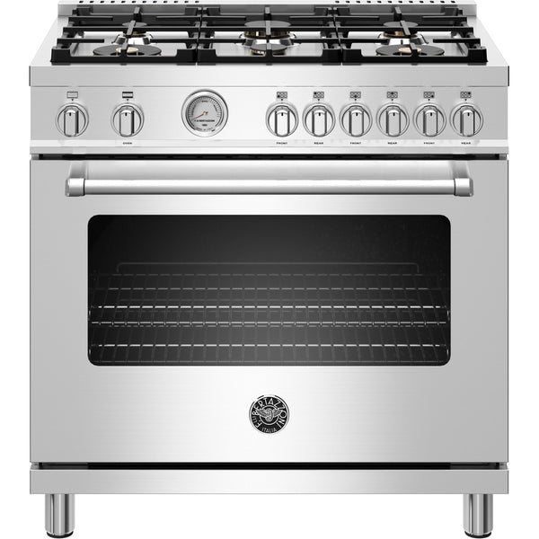 Bertazzoni 36-inch freestanding Gas Range with Convection MAST366GASXTLP IMAGE 1