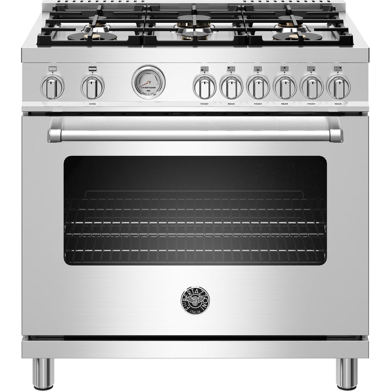 Bertazzoni 36-inch freestanding Gas Range with Convection MAST366GASXTLP IMAGE 1