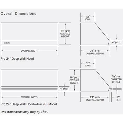 Wolf 42-inch Wall Mount Hood Shell PW422418 IMAGE 3