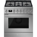  Couleur_Acier inoxydable  -- Smeg 30 inch Freestanding Dual Fuel Range with True European Convection IMAGE 1