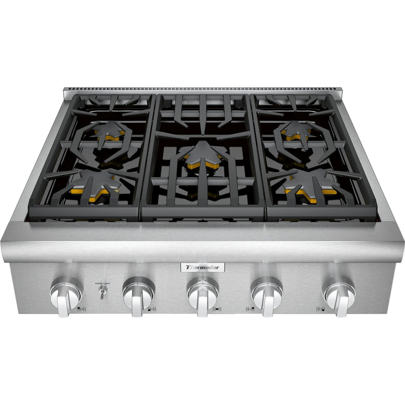 Thermador 30-inch Built-in Gas Rangetop with Patented Pedestal Star® Burners PCG305W IMAGE 2