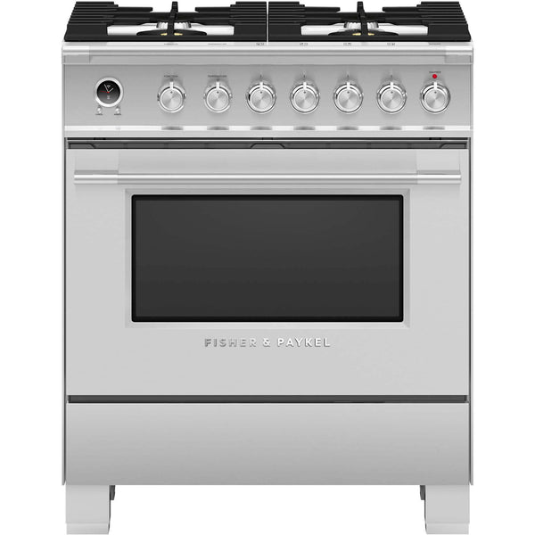 Fisher & Paykel 30-inch Freestanding Dual-Fuel Range with Warming Drawer OR30SCG6X1 IMAGE 1