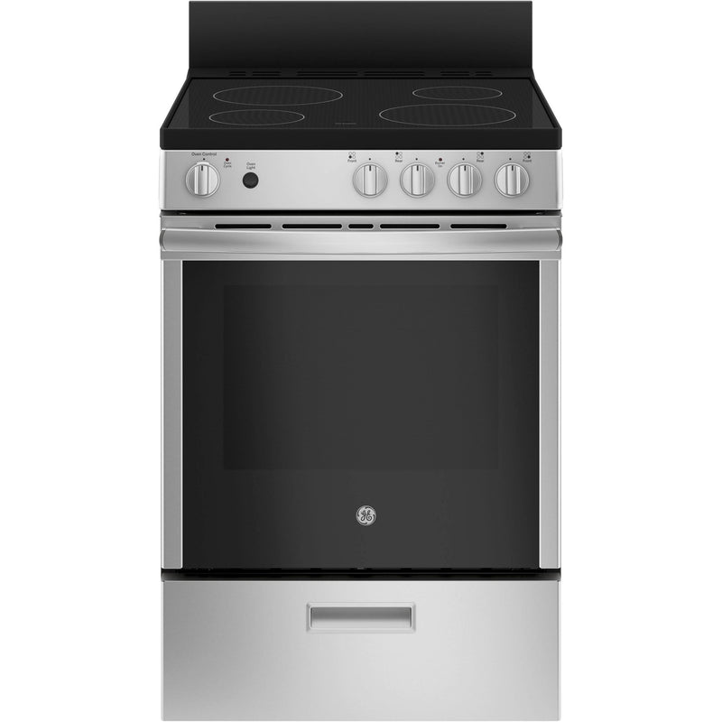 GE 24-inch Freestanding Electric Range with Removable Backguard JCAS640RMSS IMAGE 1