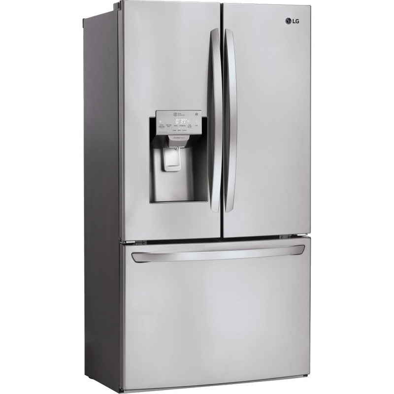 LG 36-inch, 22 cu.ft. Counter-Depth French 3-Door Refrigerator with SmartThinQ® Technology LFXC22526S IMAGE 2